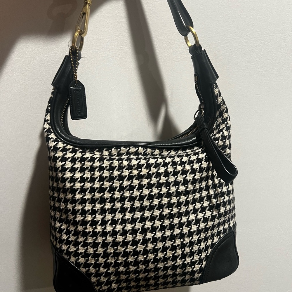 GONE! :(COACH Y2K Vintage One-Handle Shoulder Bag Houndstooth
